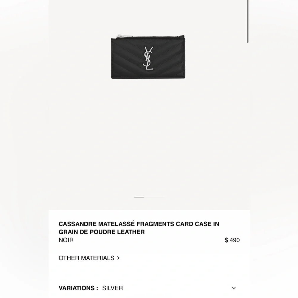 Authentic YSL CASSANDRE MATELASSÉ FRAGMENTS CARD CASE - Picture 5 of 6